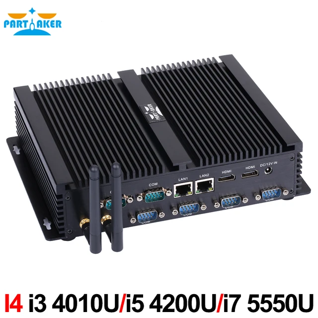 Best Price Partaker I4 Industrial Mini PC with 6 COM 2 HDMI 2 Lan Black Color Intel i3 4005u 4010u i5 4200u i7 4500u Processor Best Price Partaker I4 Industrial Mini PC with 6 COM 2 HDMI 2 Lan Black Color Intel i3 4005u 4010u i5 4200u i7 4500u Processor