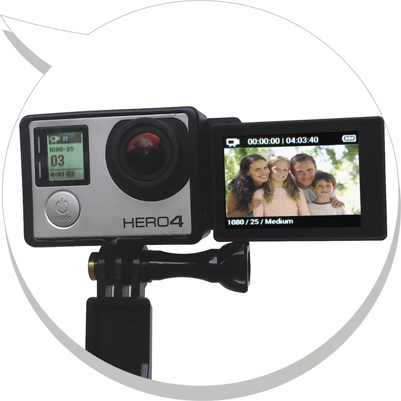Screen LCD Converter Box Camera Selfie Converter box Mount Adapter For Gopro Hero 4 3+ 3 Sports Camera Lcd Monitor accessories (12)