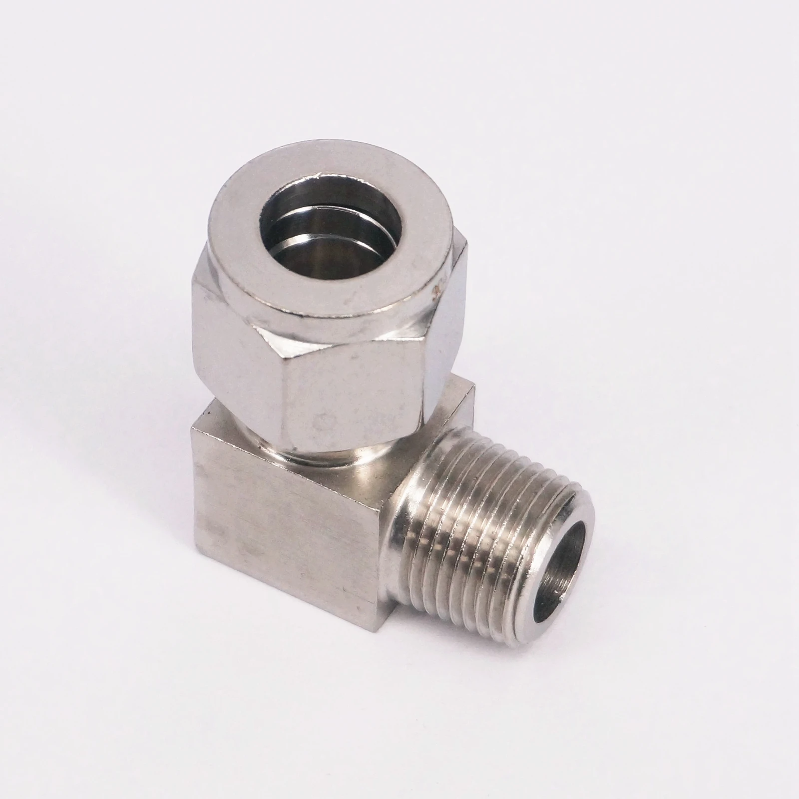 

3/8" BSPT Male Elbow 304 Stainless Steel Fit 12mm OD Tube Double Ferrule Compression Union Fitting