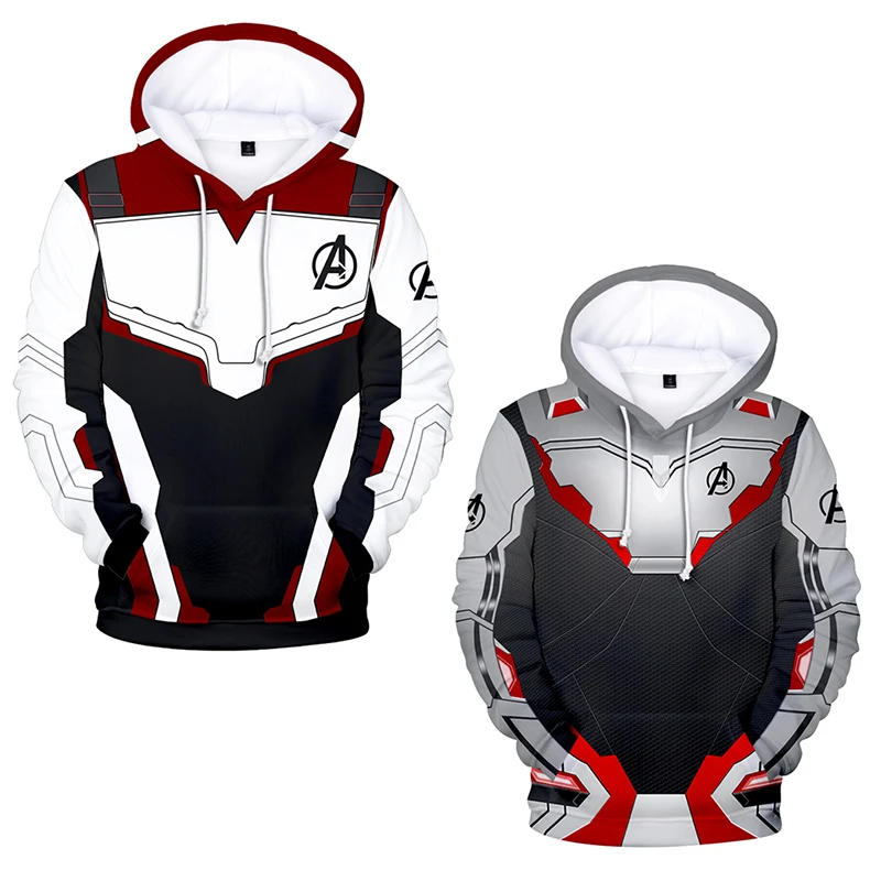 Cosplay Avengers Endgame Quantum Realm Costume Sweatshirt Jacket Advanced Tech costumes superhero Adult 3D print Hoodies suit
