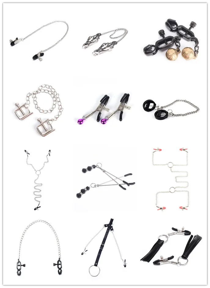Women Metal Chain Nipple Clamp Slave Nipple Clip Breast Clip Milk Clamp Exotic Accessories