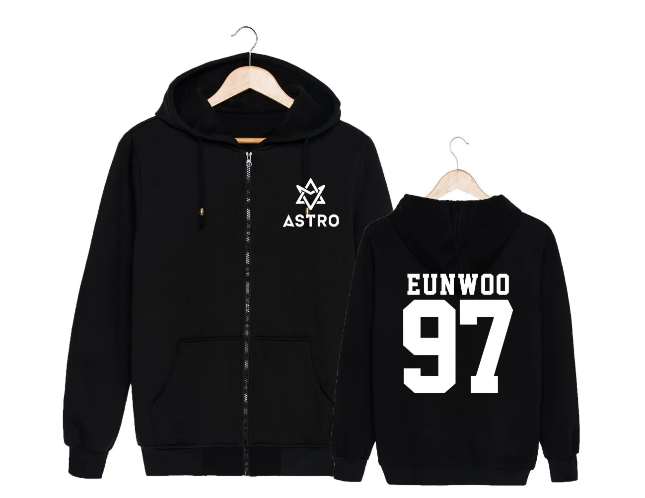 KPOP ASTRO Spring Up 1st Mini Album 2nd Release Cotton Zipper Hoodies