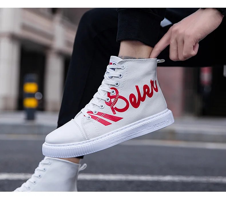 Men Shoes Autumn Men Boots Comfortable Men Casual Shoes Quality High Top Shoes Men Sneakers Breathable Canvas Male Shoes