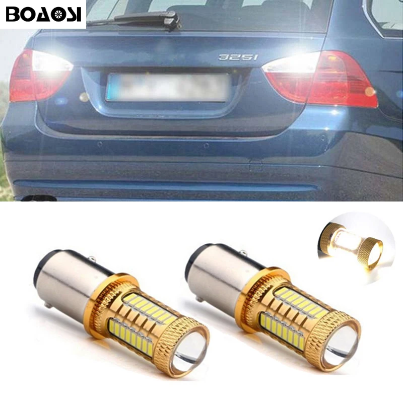 

BOAOSI 2x LED Backup Reverse Light Bulbs 1156 p21w 4014 CREE Chip For BMW 3/5 SERIES E30 E36 E46 E34 X3 X5 E53 E70 Z3 Z4
