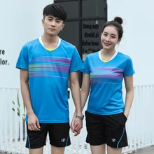 Печать комплект для бадминтона мужчин/женщин, спортивная одежда для бадминтона, настольные теннисные наборы, теннисная Одежда наборы 1 комплект AY008