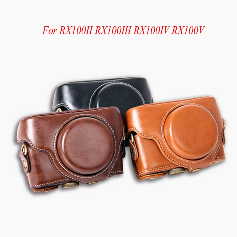 Высокое качество из искусственной кожи чехол для sony RX100V RX100II RX100M2 RX100 III IV M3 M4 M5 крышка камеры защитная сумка с ремешком
