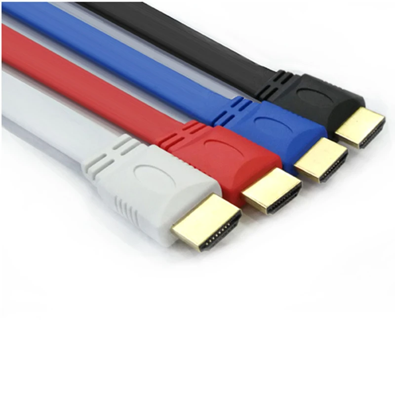 Rankman HDMI 1.4 Cable High Speed Colorful Flat Line Standard 3D 1080P Cable for TV Box PS4 Projector PC DVD 1.5/3/5m
