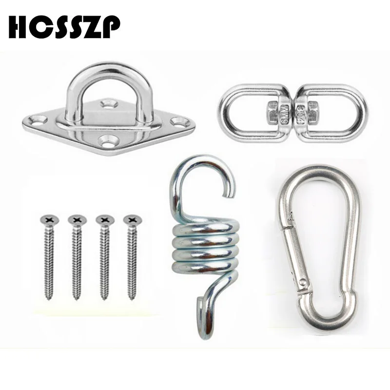 

HCSSZP 500 LB Hammock Chair Ultimate Hanging accessories Kit Capacity Hammock Spring, Swivel Hook, Ceiling Hammock Mount