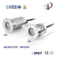 1W 3W LED Underground Wall Embed Light DC12-24V Safety Deck Ground Square Landscape Pathway Lighting 24pcs CE List