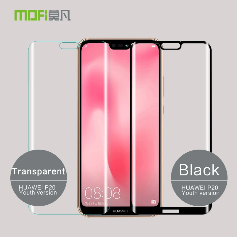 Закаленное стекло для Huawei nova 3e P 20 Lite Оригинальный Mofi 3D Полноэкранный протектор