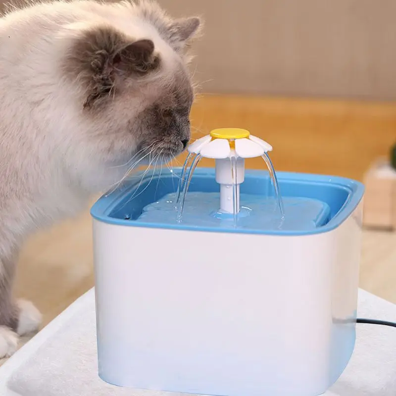 1 Набор, 1.6л автоматический дозатор воды для домашних животных, автоматическое устройство для питья, Электрический питатель для собак, кошек, с ковриком, квадратные супер фильтры