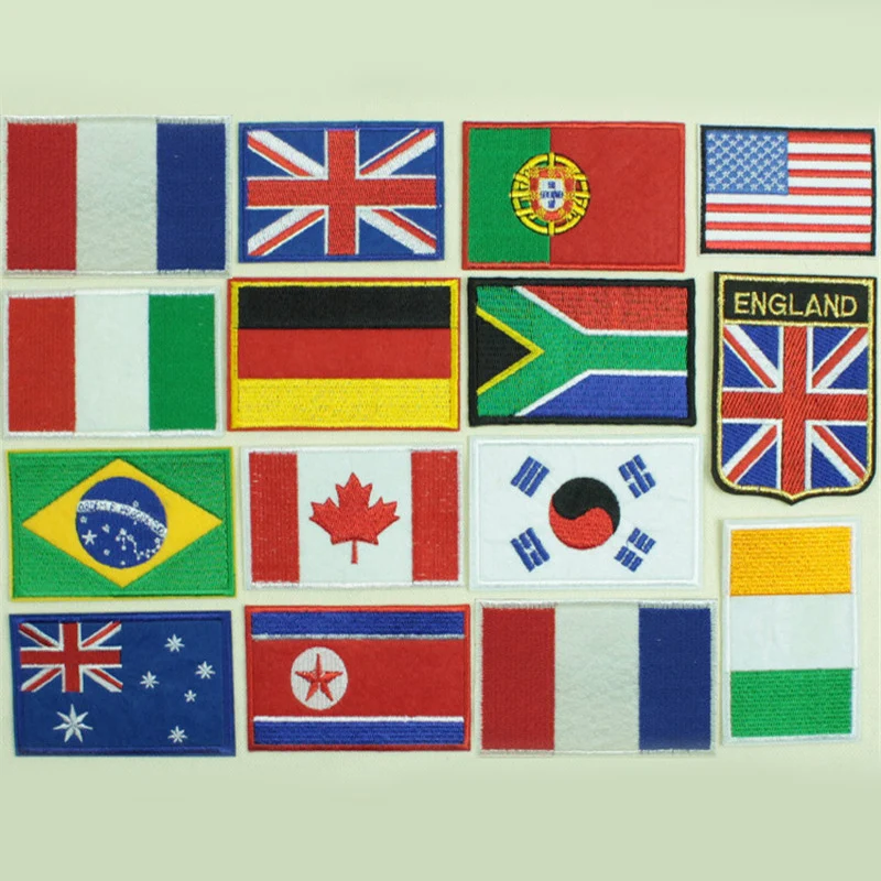 

Country Flag patch Stripes Embroidered Russia Turkey France EU Netherlands Flag Tactical Military Patches Army Applique stripe