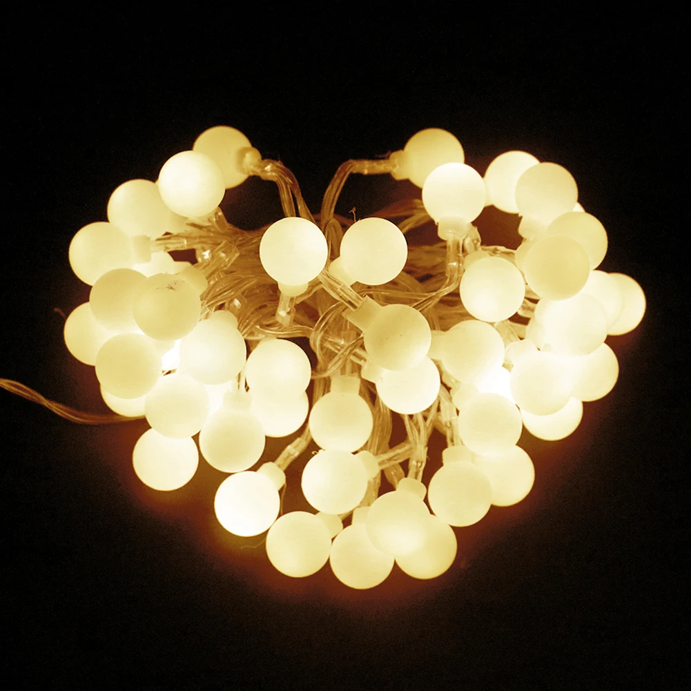 

TSLEEN Solar Fairy Ball String Lights Garden Decoration New Year 50LED 7m Dance Pendant Wedding Garden Party Garland