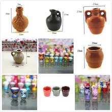 Миниатюры для кукольного домика 1:12 аксессуары декоративная миниатюрная фарфоровая миниатюрная кукольная домик мини-керамическая ваза аксессуары