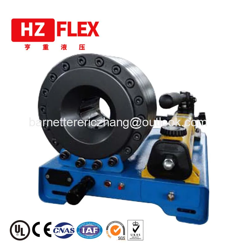 

door to door service !!! Teflon ptfe hose crimper P16HP 1 inch R2 hydraulic hose swaging crimping machine with 7 sets of dies