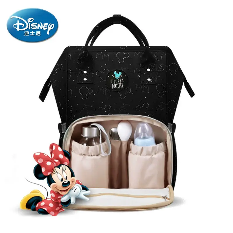 

Disney Large Capacity Baby Bag Water-proof USB Heating Diaper Bag Toddler Mommy Backpack Cartoon Micky Travel Bag For Mom