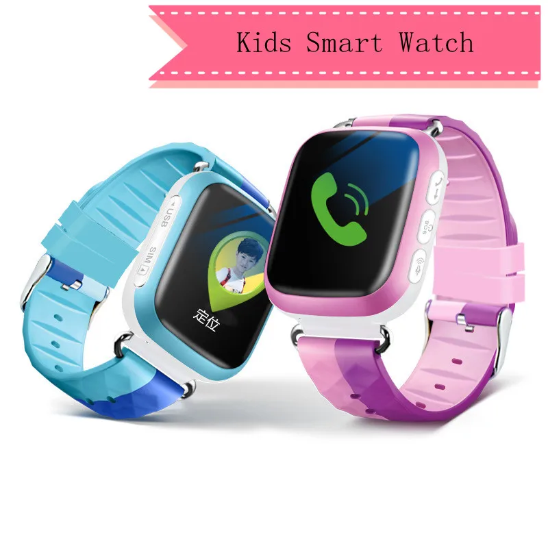 5 Two-Way Call Baby Smart Watch SIM Card Smart Watch for Kid Waterproof Sport Smartwatches Touch Screen GPS Safe Anti-Lost