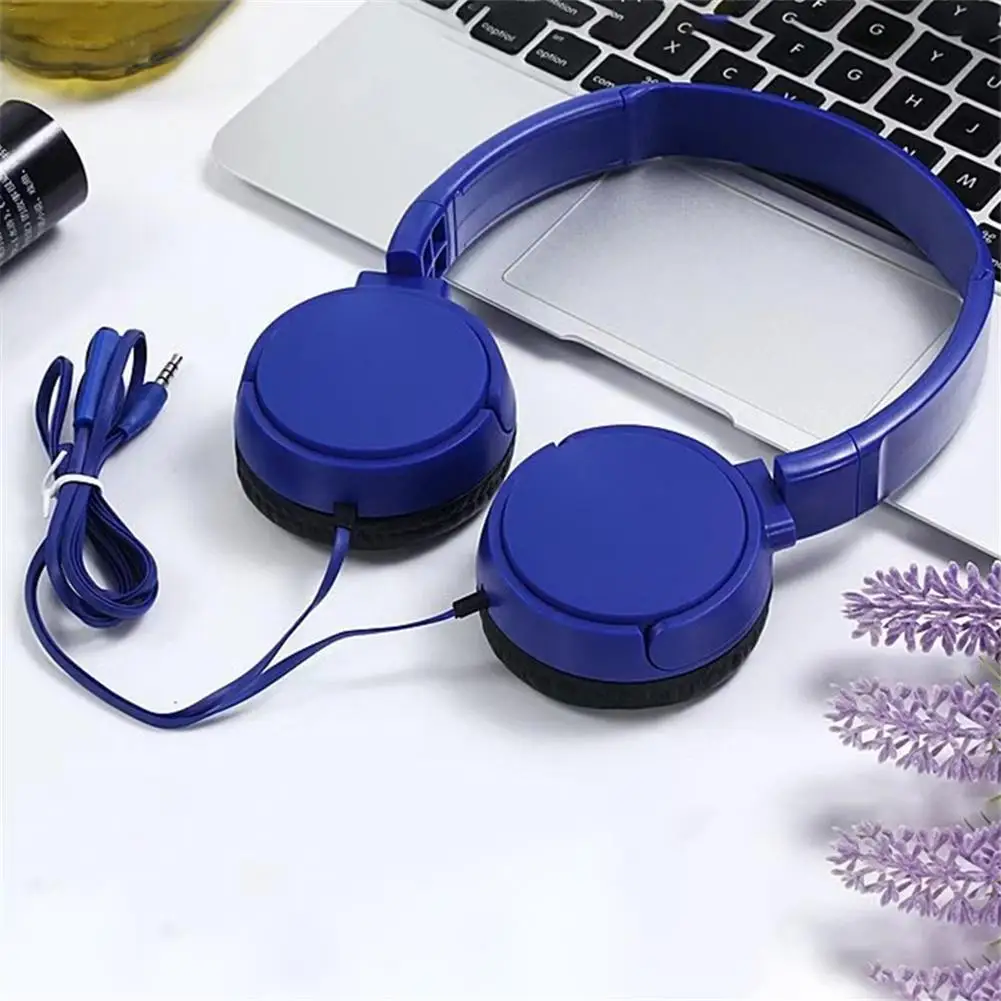 

J08 Universal Wired Gaming Headphone With Microphone Stereo Headset For Mobile Phone Computer Tablet Headset Blue
