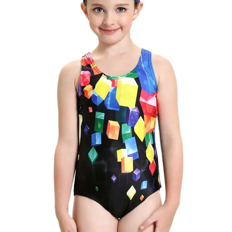 Детский купальный костюм для бассейна для девочек, морской купальный костюм, летний пляжный костюм j4, профессиональный милый детский купальник