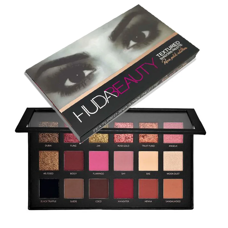 

NEW Palette Hudas Beauty Shimmer Eyeshadow 18 Colors STAMP Palette Matte Eyeshadow Glitter Palette Make Up Set Beauty Matte