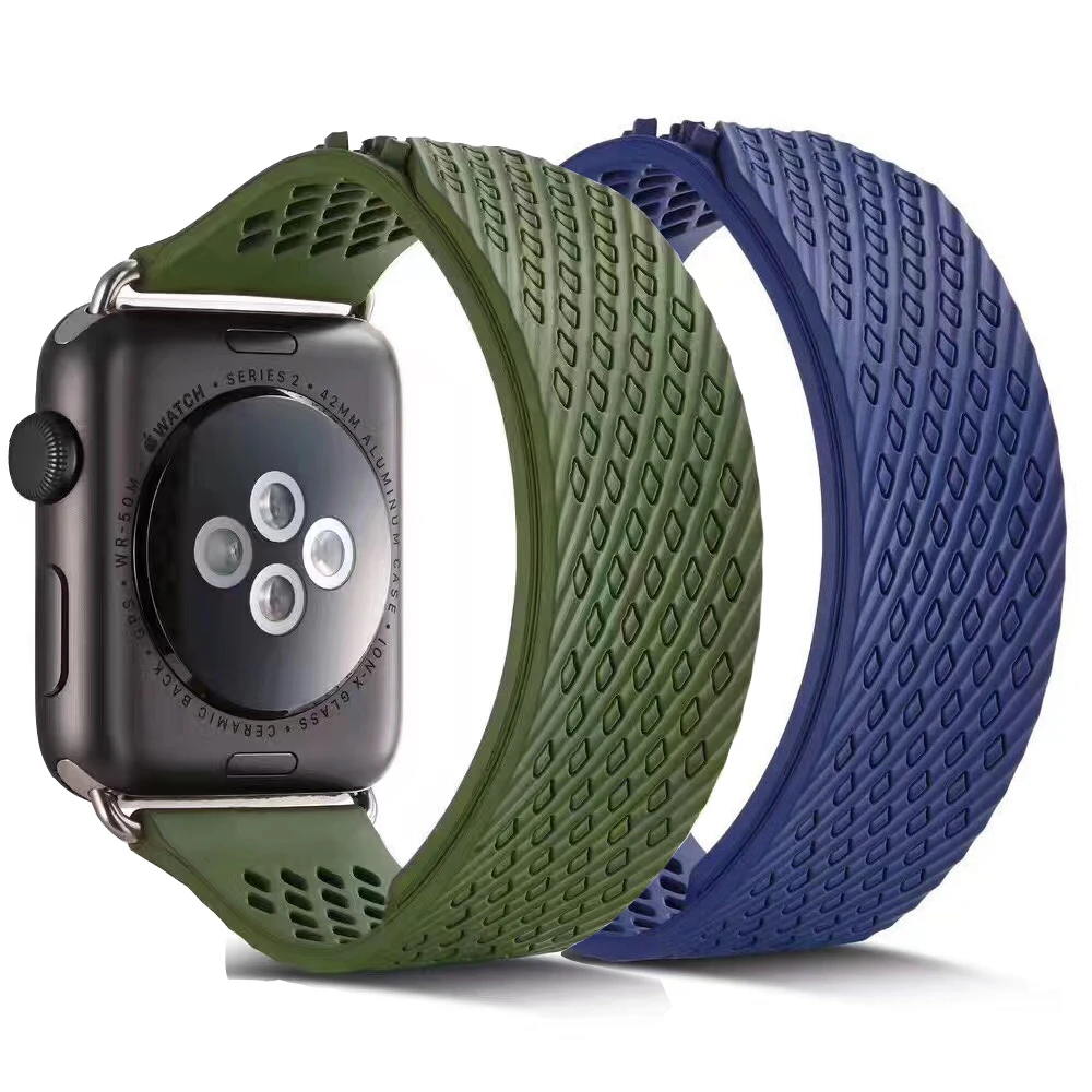 Оригинальный резиновый ремешок OEM для apple watch 1 2 3 4 iWatch 38 42 40 44 мм спортивный