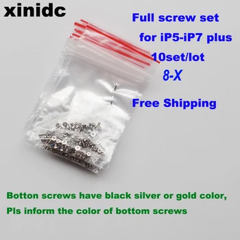 

Xinidc 100 Sets Full Screws Set for iphone 6 6P 6S 6SP 7 7P 8 8Plus X with 2 Bottom Screws Screw Replacement Silver Black Gold