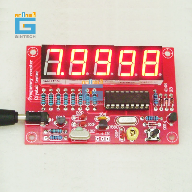 

New Arrival 5 digit Display Frequency Meter LED DIY Kits 1Hz-50MHz Crystal Oscillator Tester Frequency Counter Tester Meter