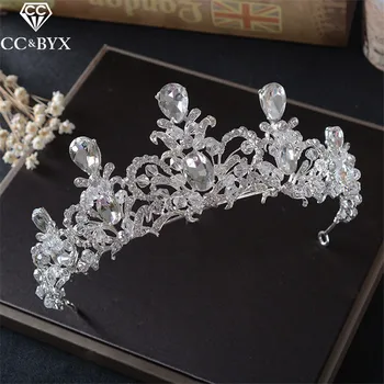 

CC tiaras and crowns rhinestone exquisite princess crown princess wedding hair accessories for women bridal fine jewelry HG845