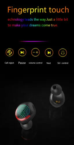 TWS Bluetooth V5.0 Earphone Mini True Wireless Bluetooth Headset Smart Touch Control Headphone With 2000mAh Charging Box 3C25