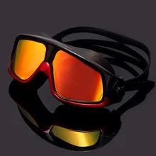 Large Frame Swimming Goggles Professional HD Plating Colorful AntiFog Comfortable Silicone Electroplate Waterproof Diving Mask