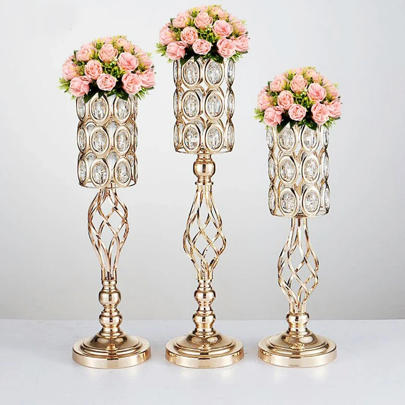 Table Centerpiece 60cm Tall Gold Table Flower Stand Wedding flower vase