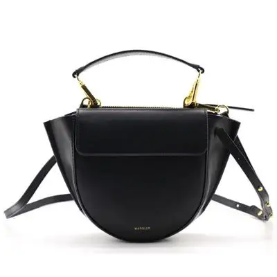 Дизайнерская седельная сумка, женские кожаные сумки, роскошная сумка-тоут, женские сумки-мессенджеры на плечо, Дамская ручная сумка, сумка для основной женщины - Цвет: Черный