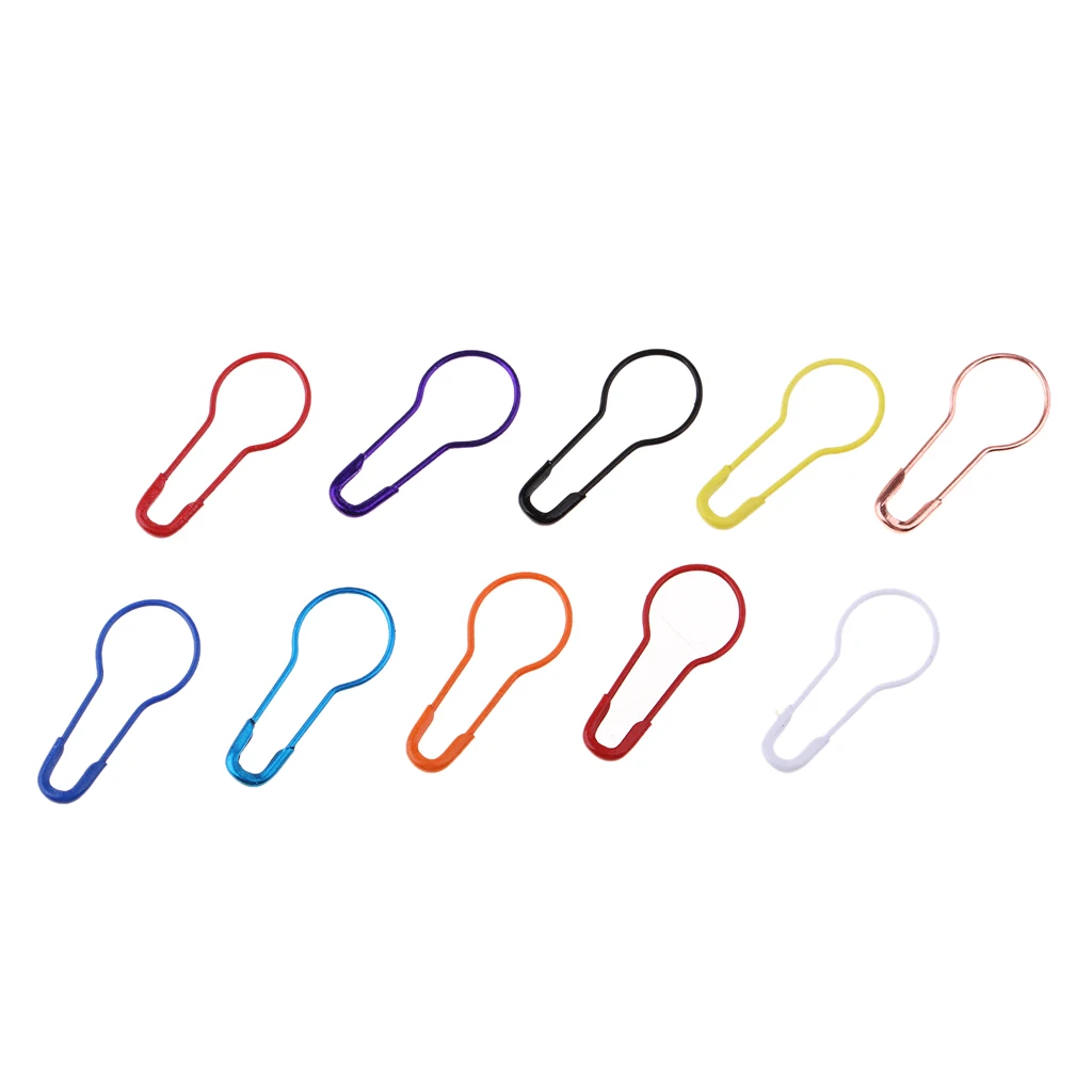 300 Piece / Box Mixed Color Gourd Safety Pins Metal Calabash Shaped Fastener Knitting Cross Stitch Marker Label Clips