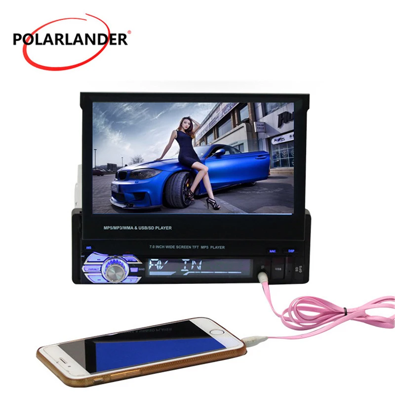 1 din MP5 gps Стерео FM USB TF видео Автомобильный Радио плеер Зеркало Ссылка bluetooth Сенсорный экран 7 дюймов 12 многоязычный