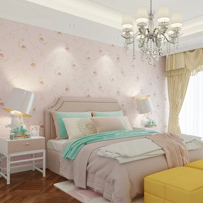 3D Garden Small Floral Non-woven Wallpaper Fresh Wedding Room Bedroom Living Room Background Wall Paper 3D Garden Small Floral Non-woven Wallpaper Fresh Wedding Room Bedroom Living Room Background Wall Paper