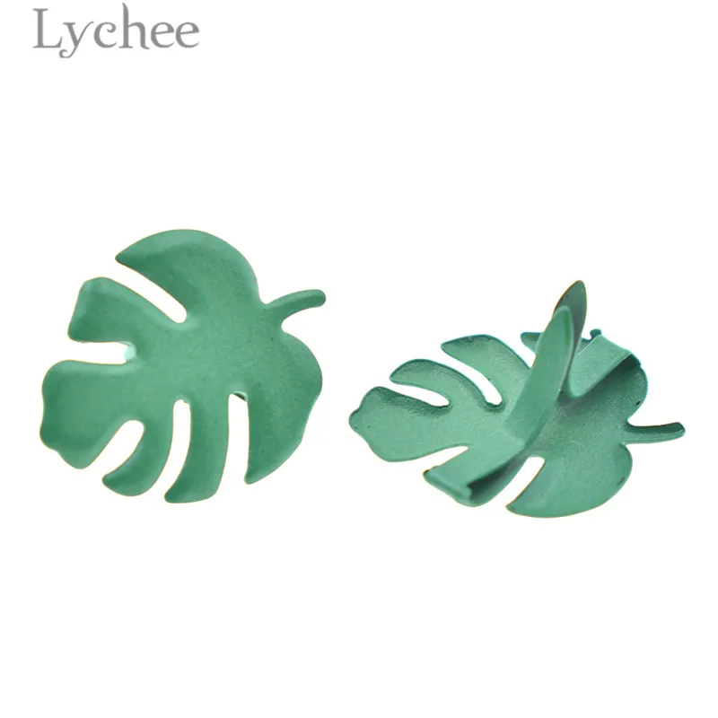 Lychee Life 50 шт. зеленые листья скрапбукинг брадсы фотоальбом ручной работы