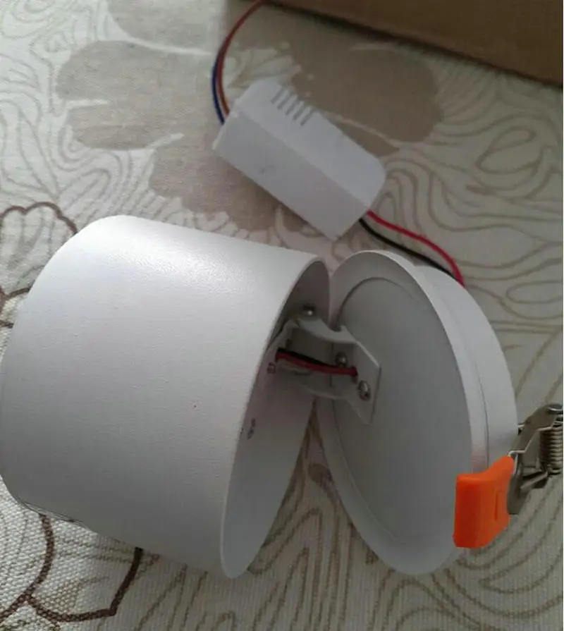 Graus de Rotação Levou para Baixo Luz de Teto Levou Rodada Downlight w Ac110v 15 Alumínio 220 v Recessed Spot Luz 360 10 17 Luzes embutidas de LED