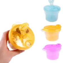 Детская портативная пластиковая коробка для молока, bean дозатор порошка, контейнер с тремя решетками, детское питание для хранения