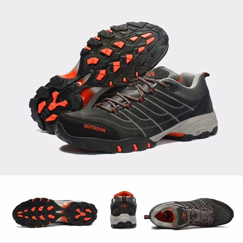 

Winter Climbing Shoes Male Genuine Leather Outdoors Shoe Non-slip Sneakers On Foot Shoe Wholesale Amazon WISH Cross-border Goods