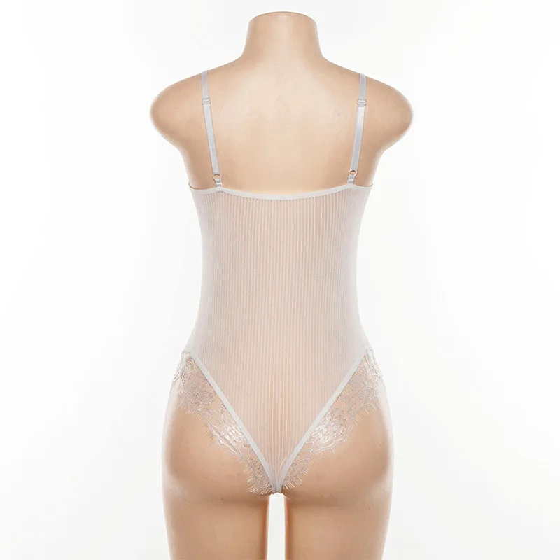Соблазнительные Кружевные Боди для женщин прозрачные обтягивающие боди на