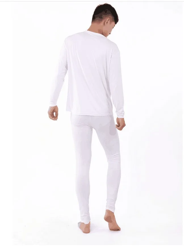new arrival Manufacturers wholesale soft autumn winter men comfortable bamboo fiber cotton v-collar super large plus size XL-7XL best long johns for men
