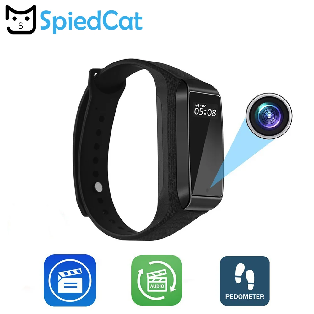 

1080P Mini Camera Smart Band Action Camera HD Camcorder Wristband Secret Cam Sports Micro Kamera Pedometer Bracelet