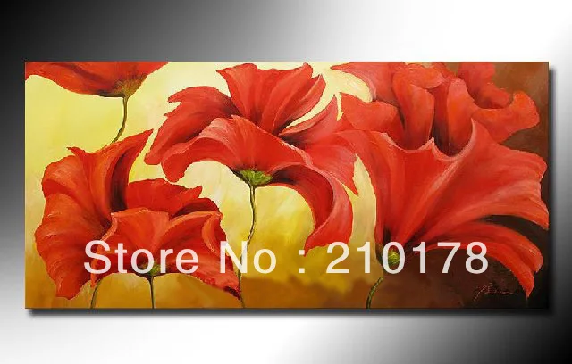 

handmade oil painting on canvas modern 100% Best Art Flower oil painting original directly from artis FL1-084
