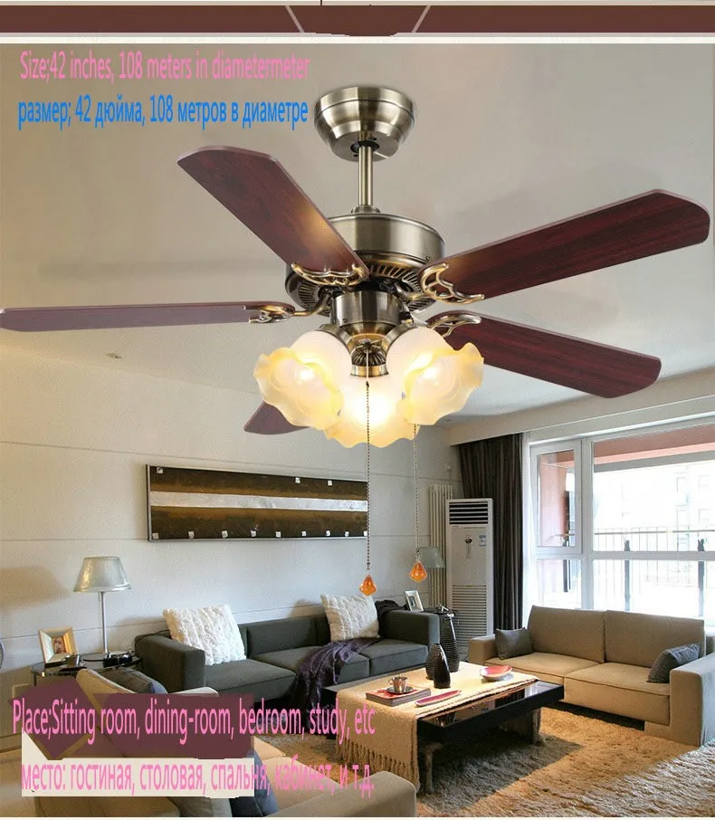 ultra quiet 52" hidden blade ceiling fan lights 110 240v invisible ceiling fans modern fan lamp