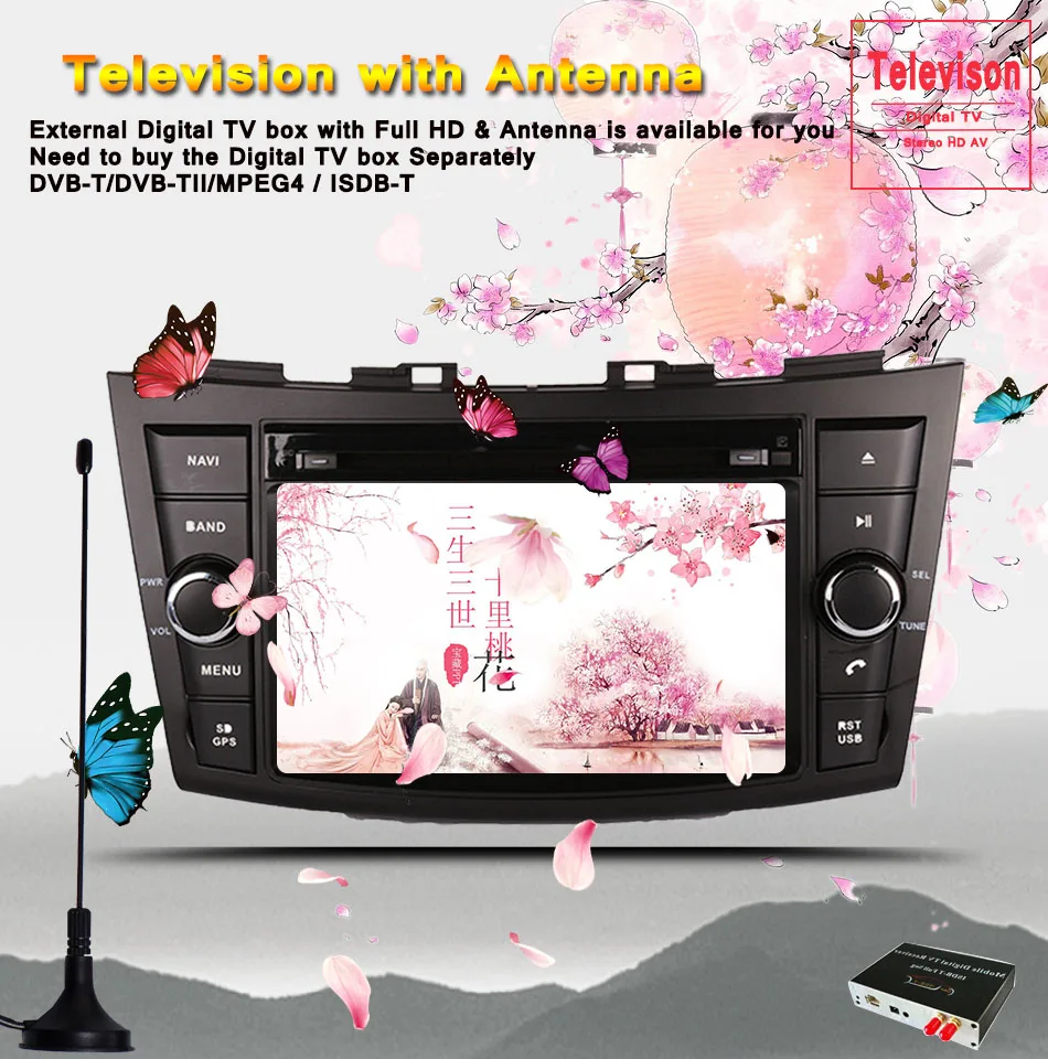 Sale factory sell 1024*600 HD IPS For Suzuki Swift 2011- in dashboard car multimedia gps radio music fm android 9.0 4g ram rds dab 5