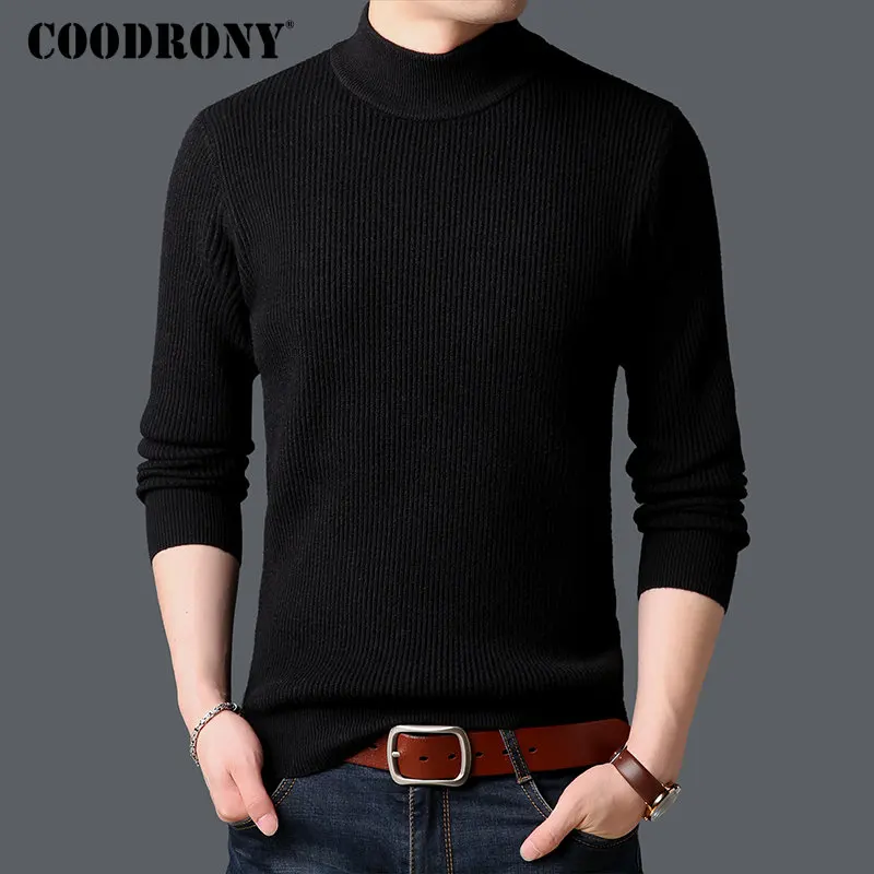 

COODRONY 2018 Winter New Arrivals Thick Warm Turtleneck Pullover Sweater Men Knitted Cashmere Wool Sweaters Slim Fit Jumper 8267