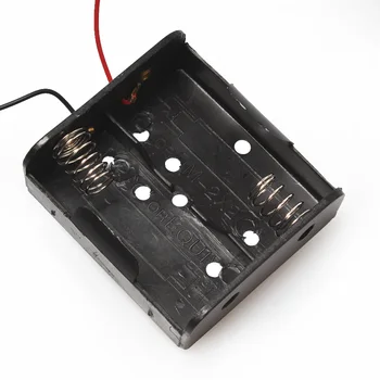 

1PCS "C "Size Battery Box Large Two Sections Side By Side Case With Wire Leaded For 2 x C Size 3V Batteries 65.6x59.5x30mm