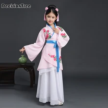 2019 new traditional ancient clothing boys chinese folk dance dance costumes girls children child tang dynasty costume hanfu 2018 autumn kids chinese princess costume traditional dance costumes girls floral children folk ancient hanfu tang dynasty dress
