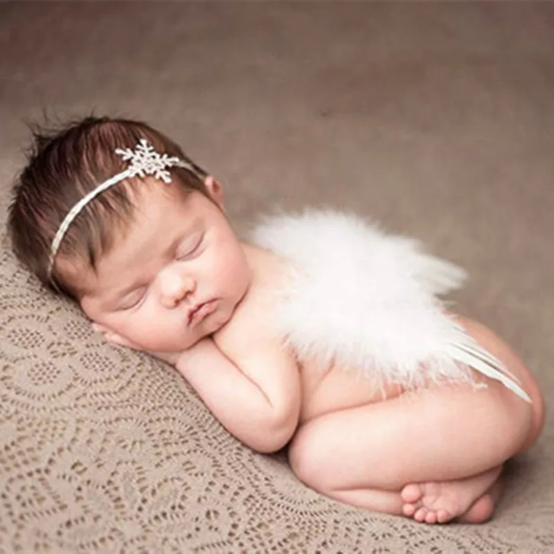 Снежинка Крылья Ангела аксессуары для фотографирования новорожденных детей реквизит для фотосессии костюмы ручной работы для младенцев