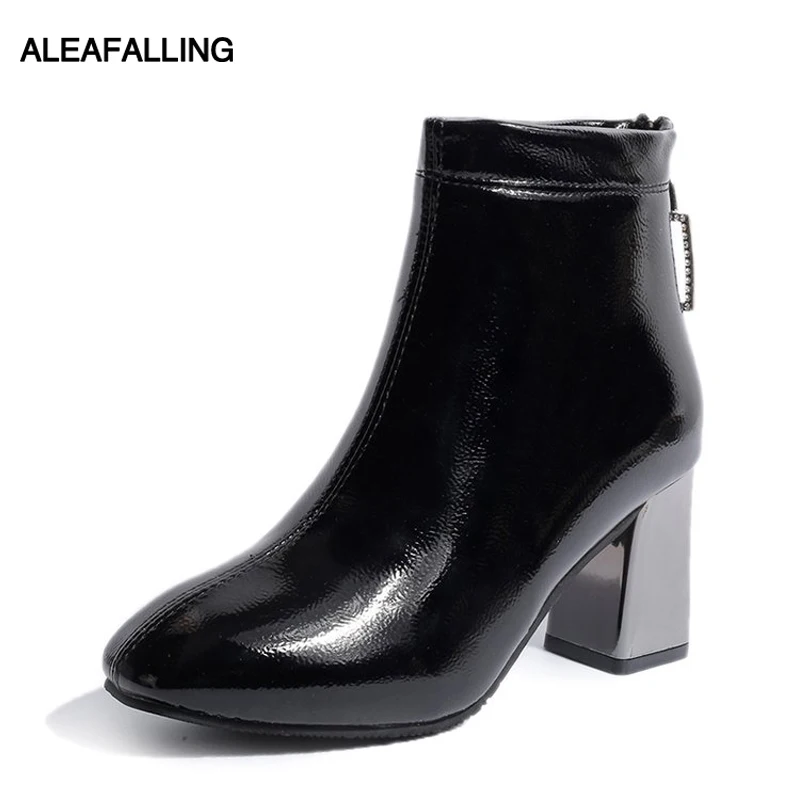 

Aleafalling Women Warm Winter Botas Leather Zip Female Womens Shoes Ankle Fashion Boots Work Boots Lady's Outdoor Shoes WBT366